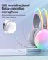 Onikuma X25 RGB Wired Gaming Headset | USB | RGB Lighting | 50mm Driver | Noise-Cancelling Mic - Black