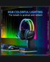 Onikuma X33 Head-Mounted RGB E-Sports Wired Gaming Headset | RGB Lighting | 50mm Driver | USB Type-C | Omnidirectional Mic - Black
