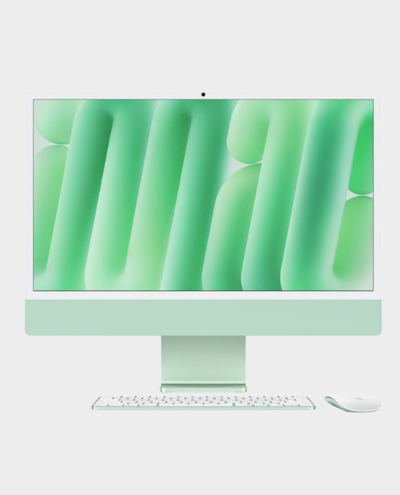 Apple iMac 24-Inch | M4 Chip | 10-Core CPU and 10-Core GPU | 16GB RAM | 256GB SSD | 4.5K Retina Display | English/Arabic Keyboard | MWUY3AB - Green
