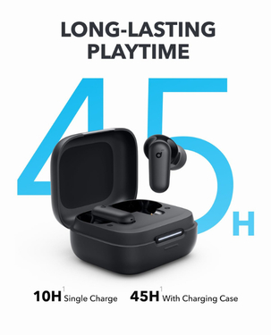 Anker Soundcore R50i NC | Wireless Earbuds | Strong 42dB Adaptive Noise Cancelling | IP54 | 45H Playtime - Black