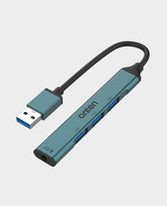 Onten 5706 4-in-1 USB A to 3.5mm Jack Adapter with USB 3-Port Hub in Qatar