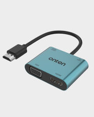 Onten 5166HV 4-In-1 HDMI to HDMI+VGA Adapter with Audio Output Port in Qatar