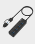 Onten UCA2306 7-In-2 USB-C/USB 3.0 to 7-Port Hub in Qatar