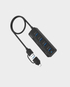 ONTEN UCA2306 7-In-2 USB-C/USB 3.0 7-Port Hub | 1x USB 3.0 | 3x USB 2.0 | 3x USB-C Ports | 1x USB-C for 5V Input - Black