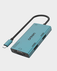 Onten 4-In-1 USB-C to Dual HDMI + VGA Adapter | 140mm Cable |  M206 (Pine Green) in Qatar