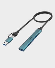 Onten 4-In-2 USB-C/USB 3.0 to 4-Port Hub | UCA9701 (Pine Green) in Qatar