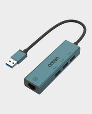 Onten 5220 USB 3.0 to 3-Ports USB 3.0 Hub with Gigabit Ethernet Adapter in Qatar