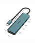 Onten UC622 USB-C to 10G 4-Port Hub | 2 x USB-A (USB 3.2 Gen 2) | 2 x USB-C (USB 3.2 Gen 2) | 10GB/s Data Transfer - Pine Green