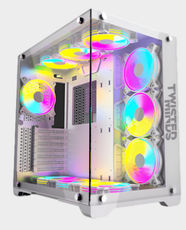 Twisted Minds Bullet-07 Tempered Glass Mid Tower ATX Gaming PC Cas | TM1-W-S (White) in Qatar