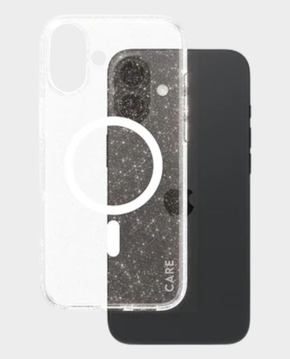 CARE by PanzerGlass Flagship Star Lit W. White MagSafe Case for iPhone 16 (Transparent) in Qatar