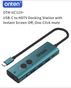 Onten USB-C TO HDMI Docking Station with Instant Screen-Off One-Click Mute | 4K@30Hz | UC123+ - Pine Green