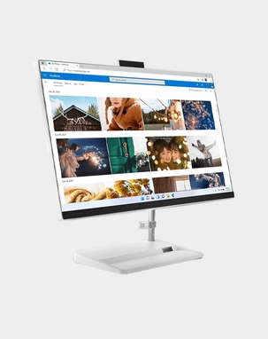 Lenovo IdeaCentre AIO 3 24ALC6 | F0G1011VAX | AMD Ryzen 5 7430U | 8GB RAM | 512GB SSD | 23.8 Inches | Integrated AMD Radeon Graphics | English Arabic Keyboard | Windows 11 Home - White