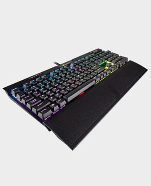Corsair K70 RGB Mk.2 Full-Sized Mechanical Gaming Keyboard | Cherry Mx Red Switches | USB-A Wired Connectivity | CH-9109010-NA - Black