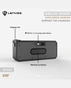 LENYES S107 Military Grade Portable Wireless Speaker | 20W | IPX7 | Bluetooth 5.3 - Black