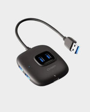 Onten USB to 4-Port USB 3.0 + USB-C 5V Hub | OTN-UCA310 - Black in Qatar