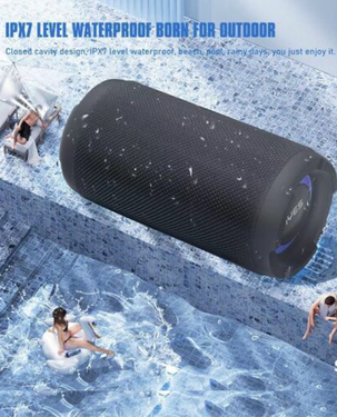 LENYES S214 Portable Wireless Speaker | 20W | Bluetooth 5.3 | USB Type-C | 20Hz - 20KHz | 1500mAh Battery  - Black