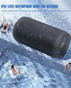 LENYES S214 Portable Wireless Speaker | 20W | Bluetooth 5.3 | USB Type-C | 20Hz - 20KHz | 1500mAh Battery  - Black