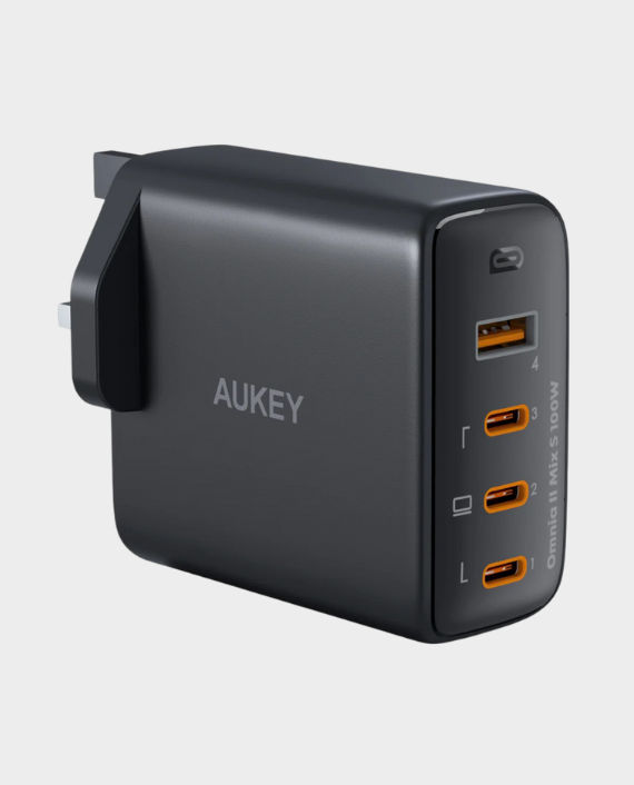 Buy Aukey 100W 4-Port PD Wall Charger with GaN Tech USB-C in Qatar
