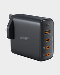 Aukey 100W 4-Port PD Wall Charger with Gan Power Tech | USB-C | PA-B7S-BK - Black