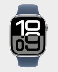 Apple Watch Series 10 GPS 46mm Silver Aluminum with Denim Sport Band (S/M) in Qatar