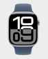 Apple Watch Series 10 GPS 46mm Silver Aluminum with Denim Sport Band (S/M) in Qatar