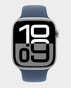 Apple Watch Series 10 GPS 46mm Silver Aluminum with Denim Sport Band (S/M) in Qatar