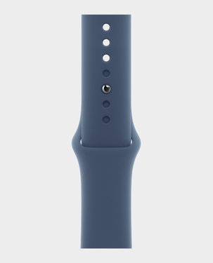 Apple Watch Series 10 GPS + Cellular 46mm Silver Aluminium Case with Denim Sport Band S/M - MWWL3