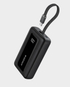 Anker Zolo Powerbank 20000 mAh | 30W Power Bank Portable Charger | Built-In USB-C Cable  - Black