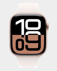 Apple Watch Series 10 GPS 46mm Rose Gold Aluminum Case with Light Blush Sport Band (M/L) - MWWU3 in Qatar
