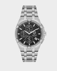 Valentino Orlandi Gents Quartz Watch Stainless Steel Black Emboss Dial in Qatar