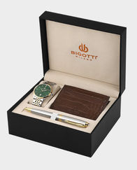 Bigotti Quotidiano Gents Analog Watch/Wallet/Pen Gift Set BIG-BG.1.10695-4 in Qatar