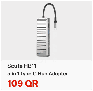 Scute HB11 5-in-1 Type-C Hub Adapter In Qatar
